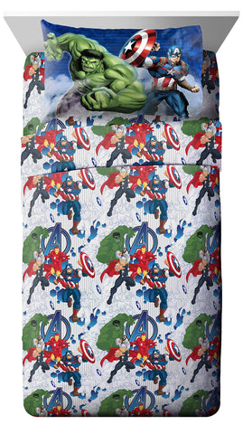 Jay Franco pillowcase detail showing clear Avengers artwork