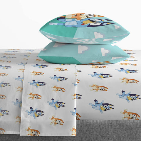 Jay Franco Bluey styled bedroom scene showcasing playful room decor