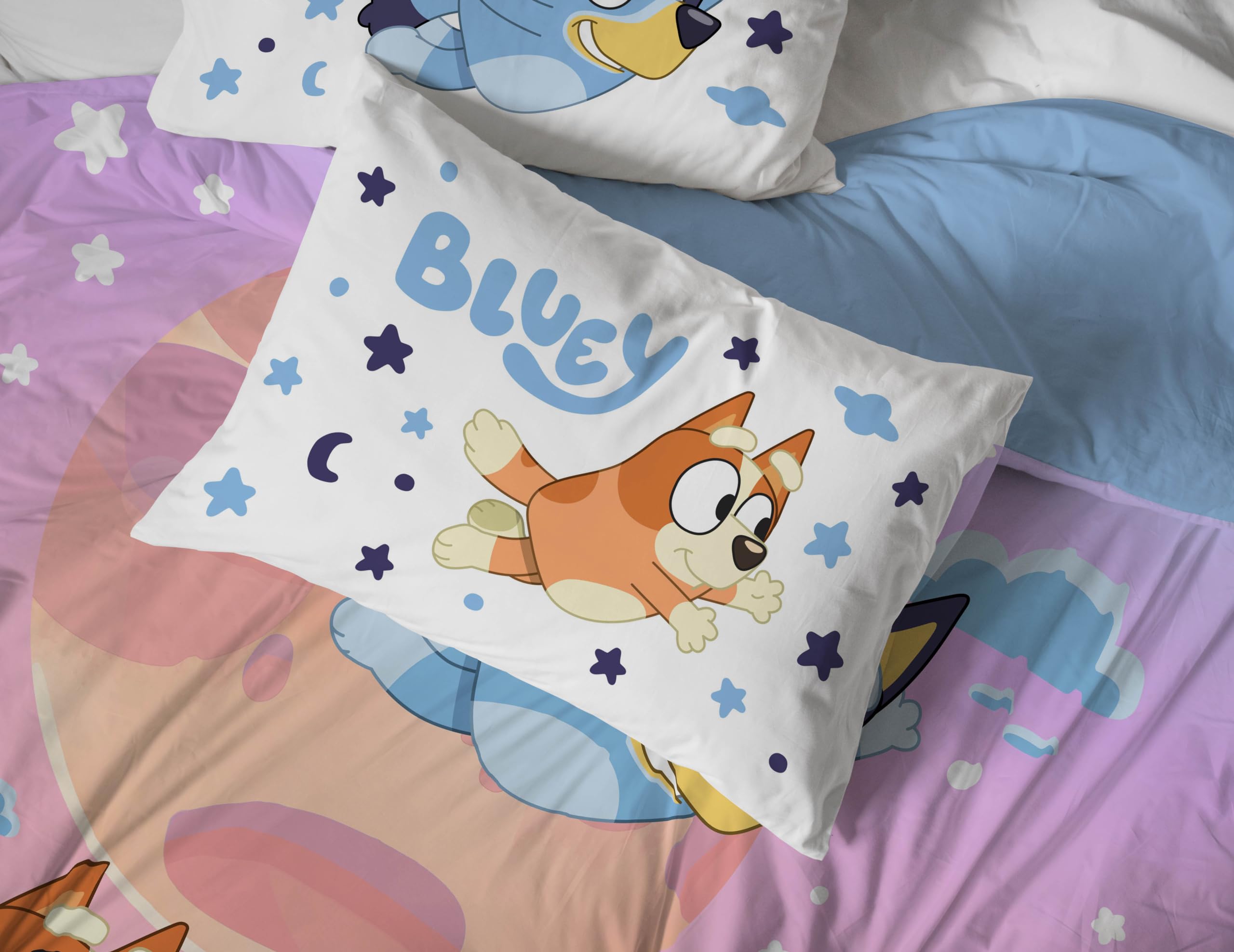 Jay Franco comforter styled on a child's bed, creates playful bedroom mood