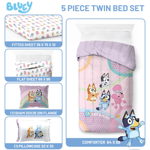 Jay Franco flat-lay of matching sheets and sham, coordinated set for quick bed setup
