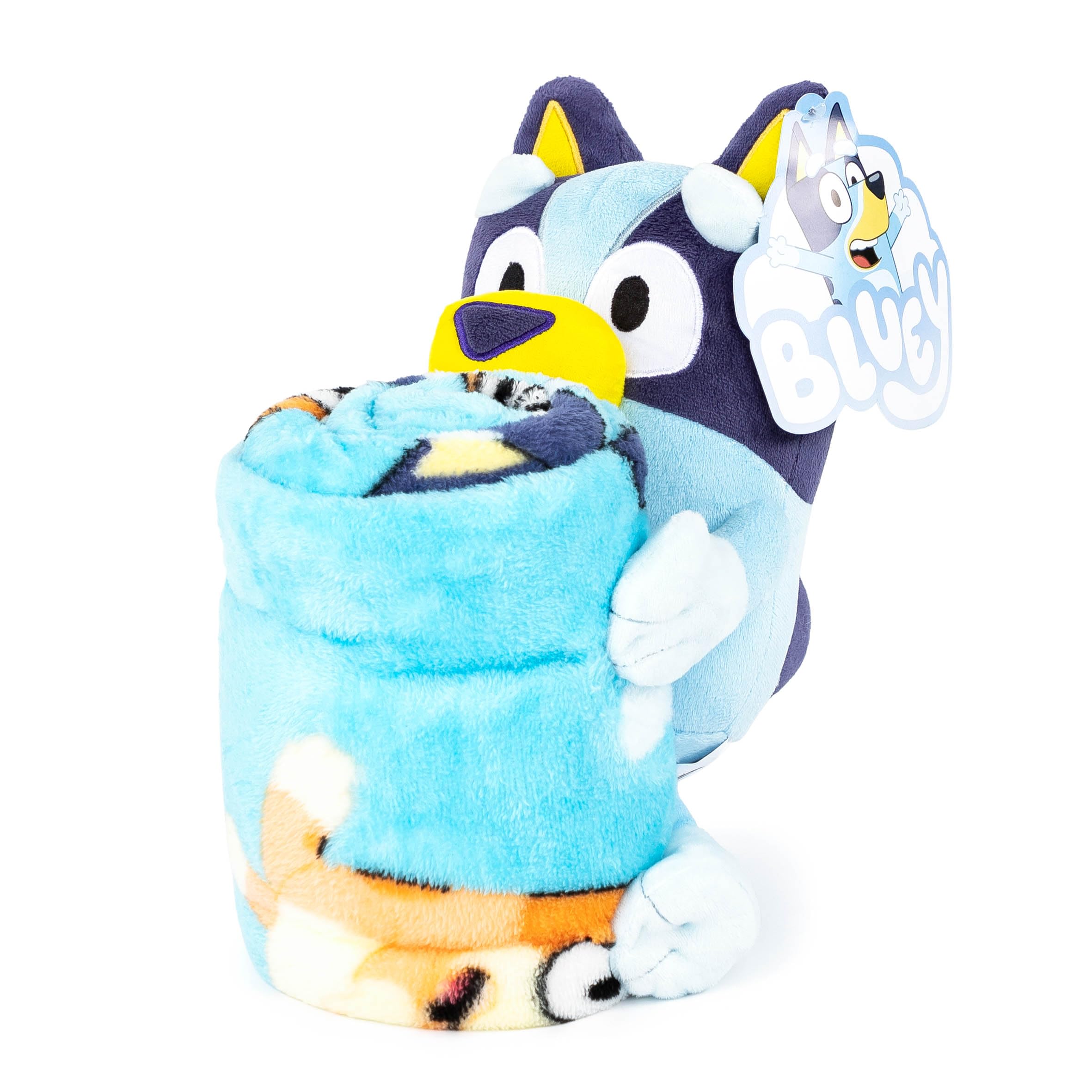 Jay Franco Bluey set styled on kid's bed showing coordinated decor appeal