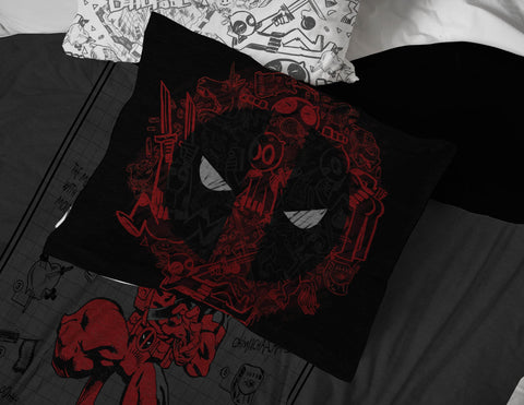 Jay Franco Deadpool fitted sheet elastic corner showing secure mattress fit