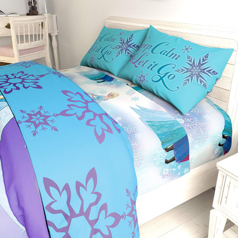 Jay Franco Frozen rolled bedding pack shows compact storage and easy travel convenience