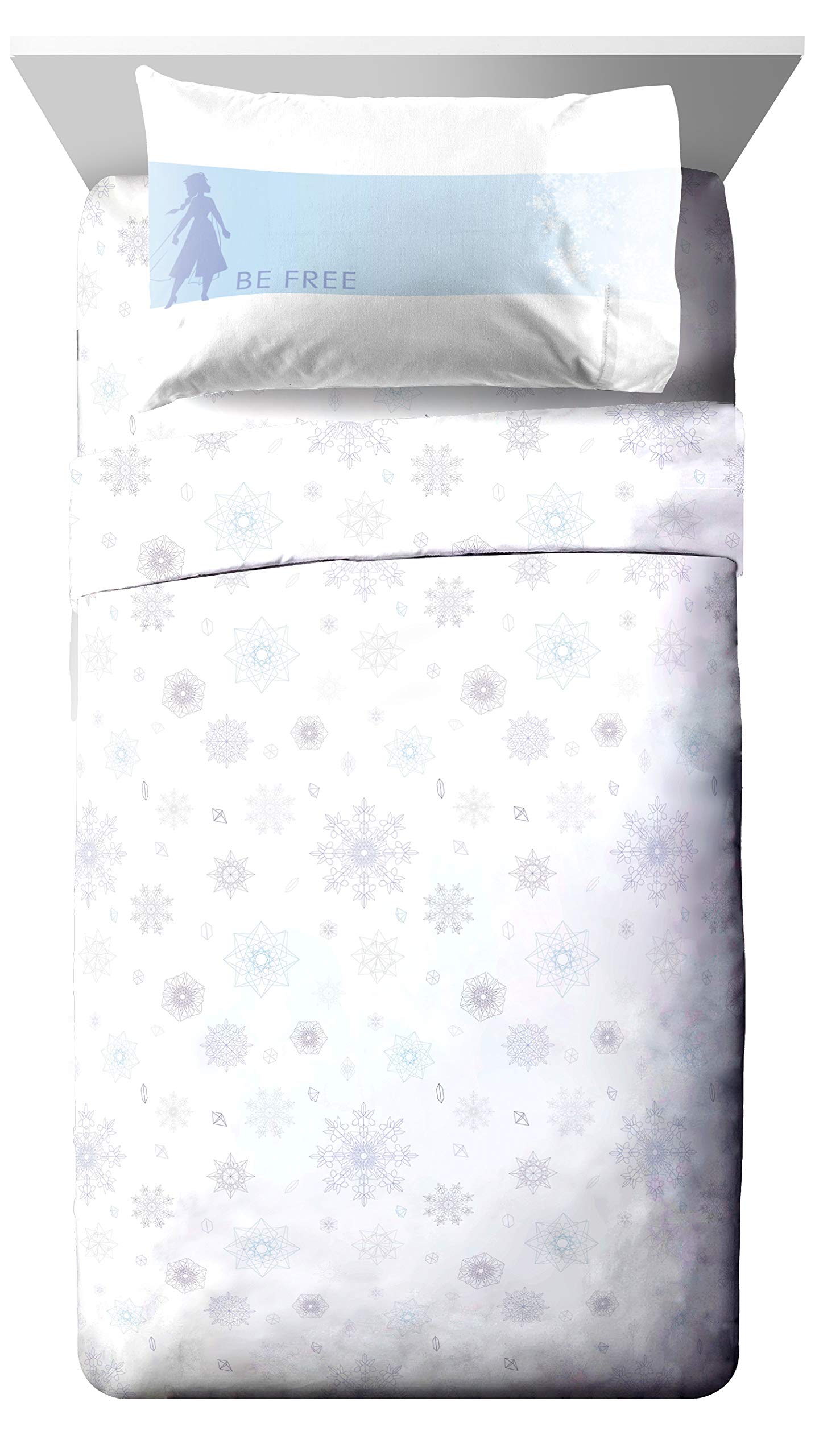 Jay Franco Elsa pillowcase and sham displayed for coordinated character styling