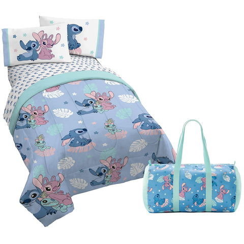 Jay Franco comforter front view featuring Stitch and Angel for playful decor