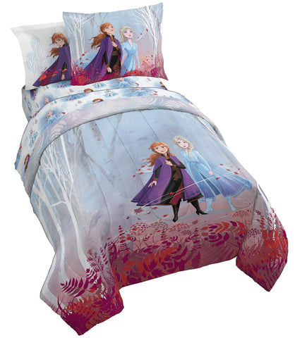 Jay Franco front view of Frozen 2 comforter showing Elsa and Anna, adds playful character