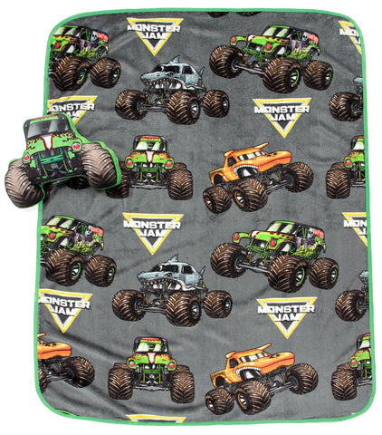 Jay Franco Grave Digger blanket spread flat, lightweight fleece for comfort