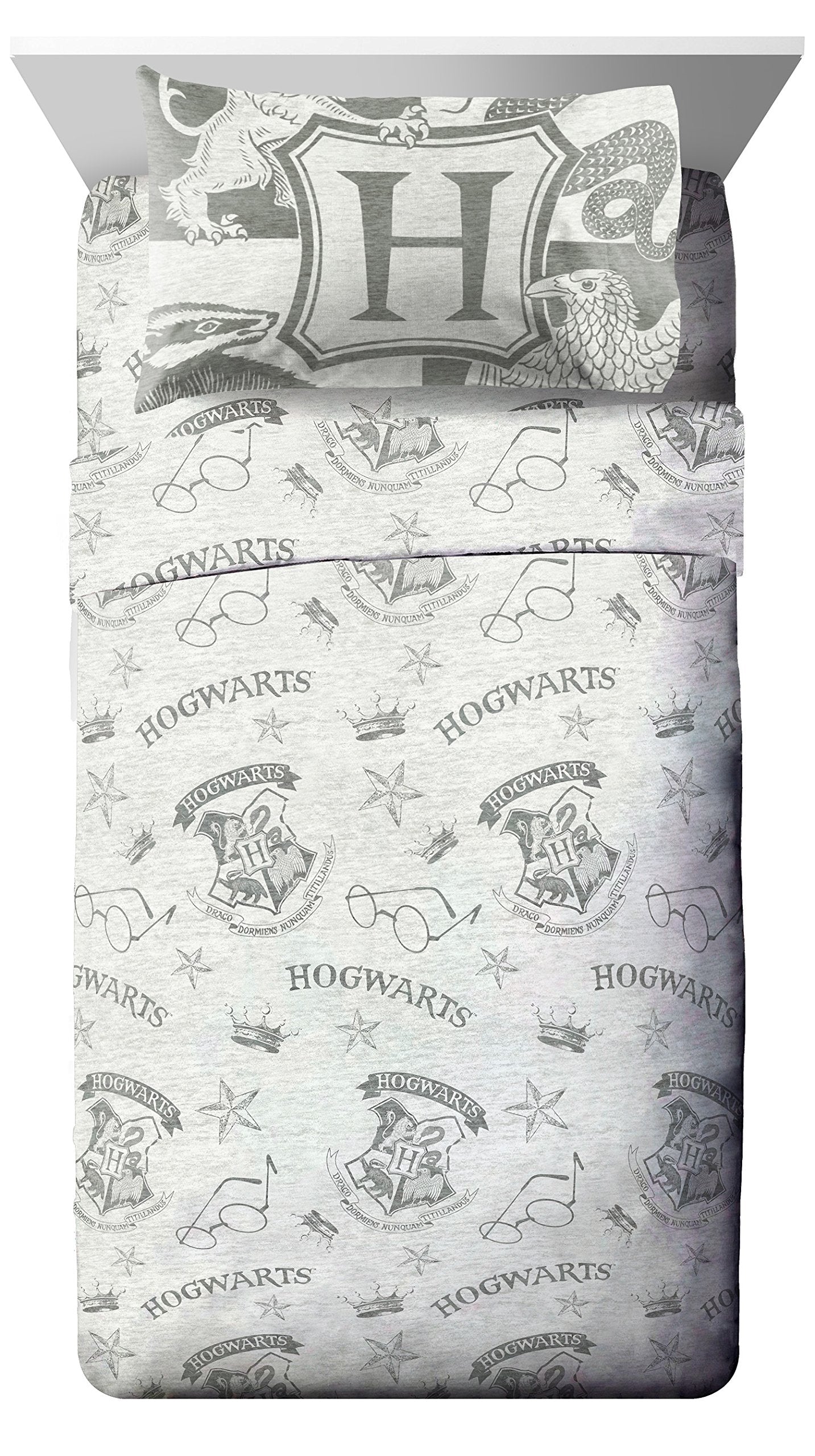 Jay Franco folded sheet set with fitted sheet and pillowcase ready for storage and gifting convenience