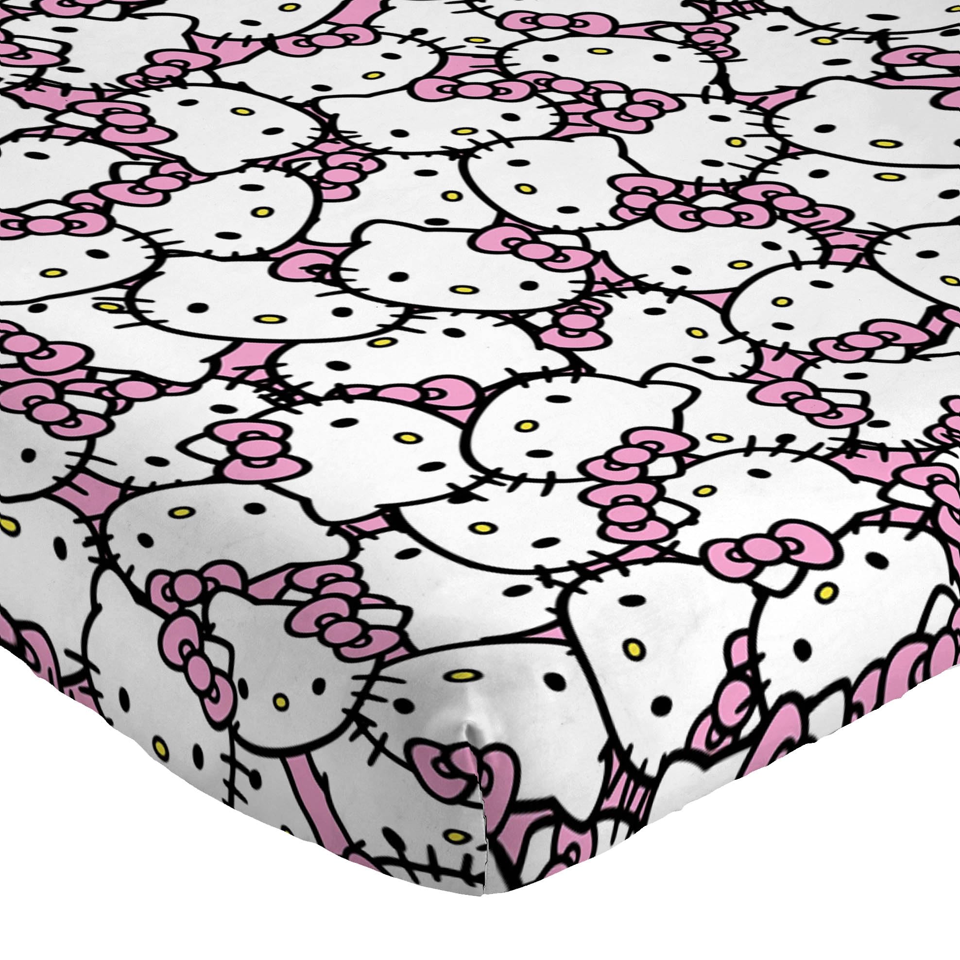 Jay Franco close-up of Hello Kitty print highlighting vibrant colors and soft texture