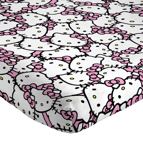 Jay Franco close-up of Hello Kitty print highlighting vibrant colors and soft texture