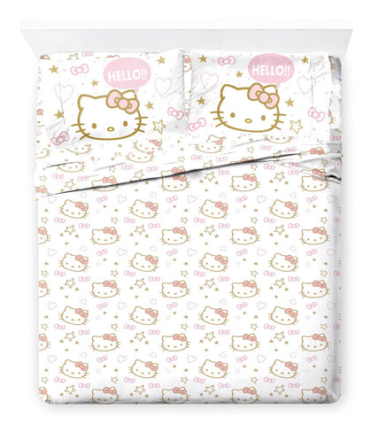 Jay Franco folded set front showing Hello Kitty and neat packaging for easy gifting