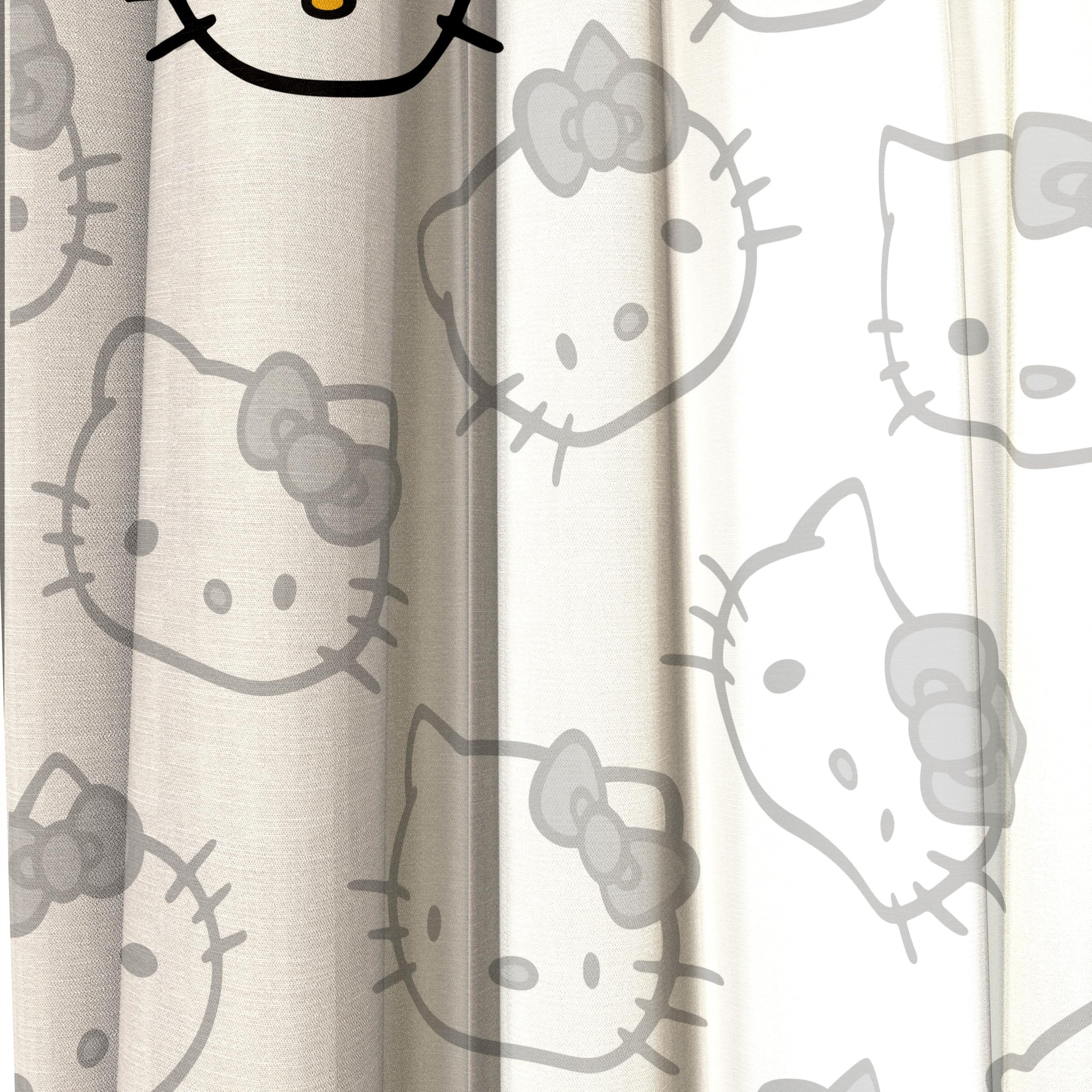Jay Franco Hello Kitty curtains in a bedroom setting adding character and warmth