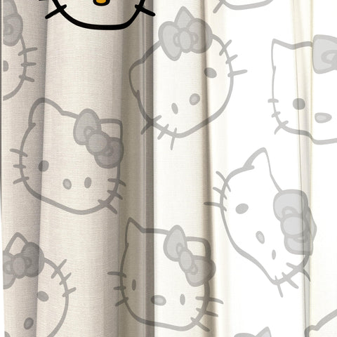 Jay Franco Hello Kitty curtains in a bedroom setting adding character and warmth