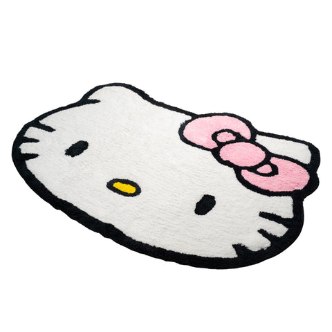 Jay Franco Hello Kitty rug styled in a bedroom adding kawaii charm