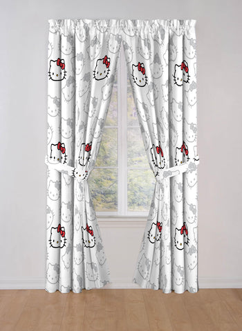 Jay Franco Hello Kitty drape beside ruler for size comparison and fit confidence