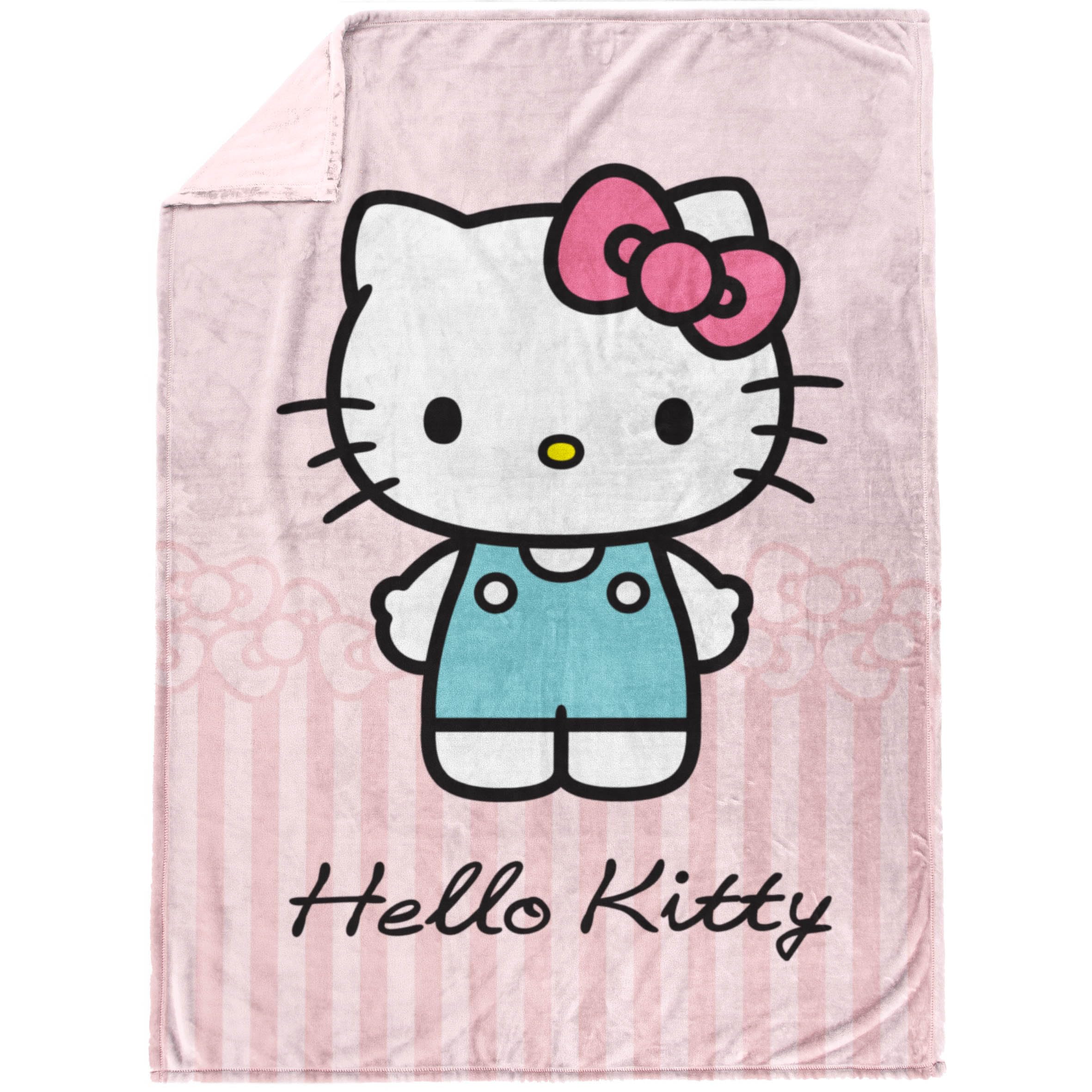 Jay Franco Hello Kitty throw close-up texture highlighting soft microfiber comfort