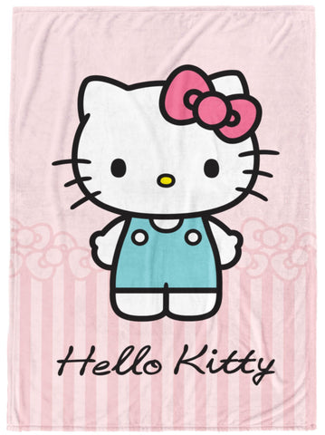 Jay Franco Hello Kitty throw front view showing pink design and cozy look