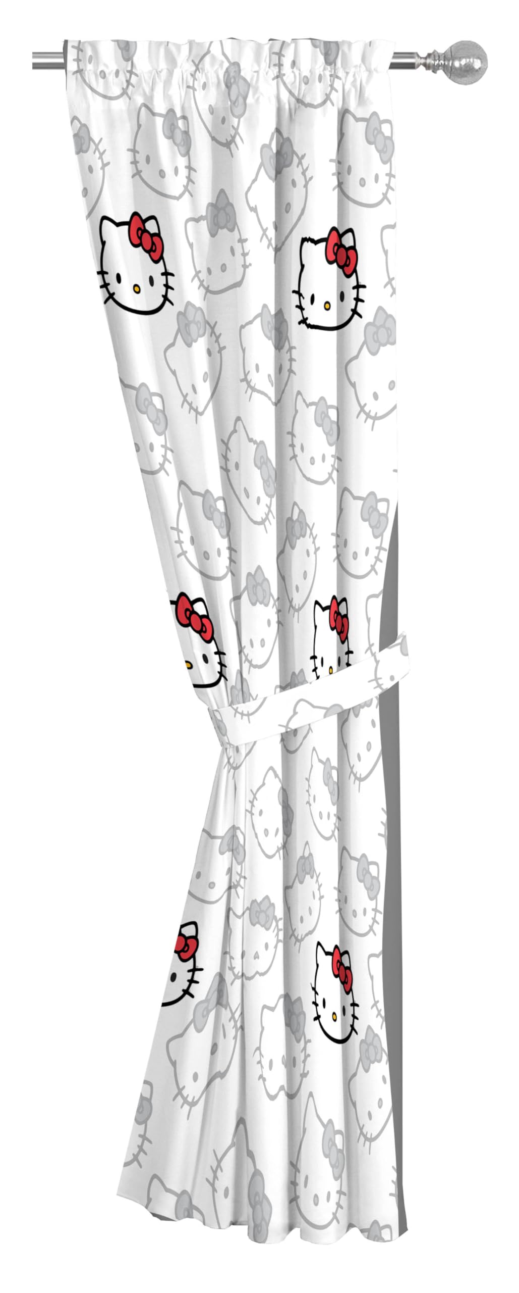 Jay Franco Hello Kitty tieback detail demonstrating neat light control and styling