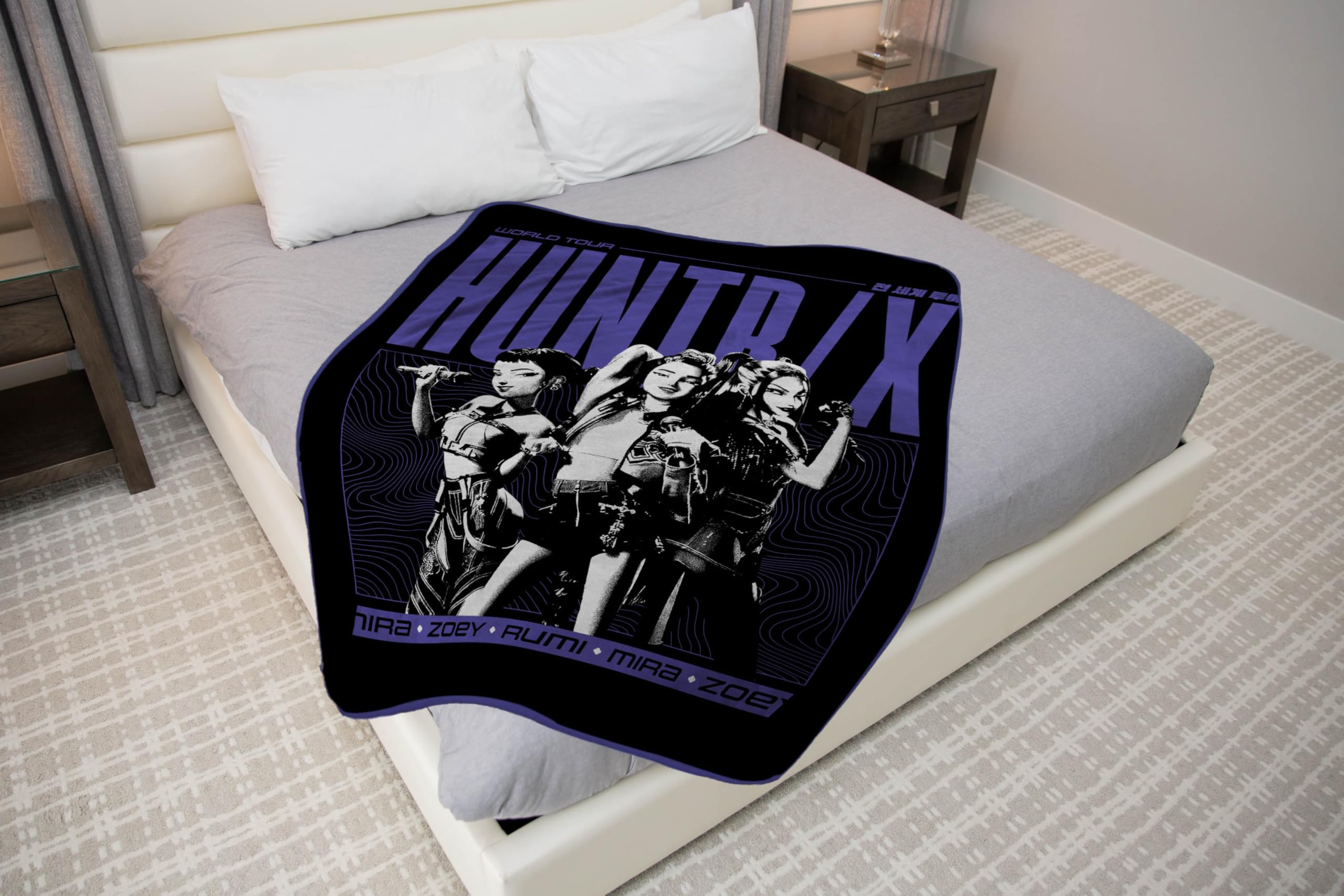 Jay Franco Huntrix throw draped on sofa for stylish living room comfort