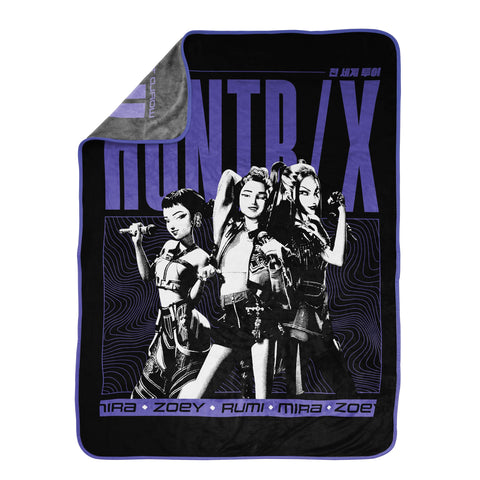 Jay Franco Huntrix blanket beside ruler for accurate 46x60 size reference