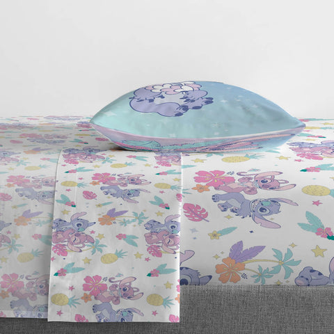 Jay Franco full bed lifestyle scene with Lilo & Stitch set creating playful bedroom appeal