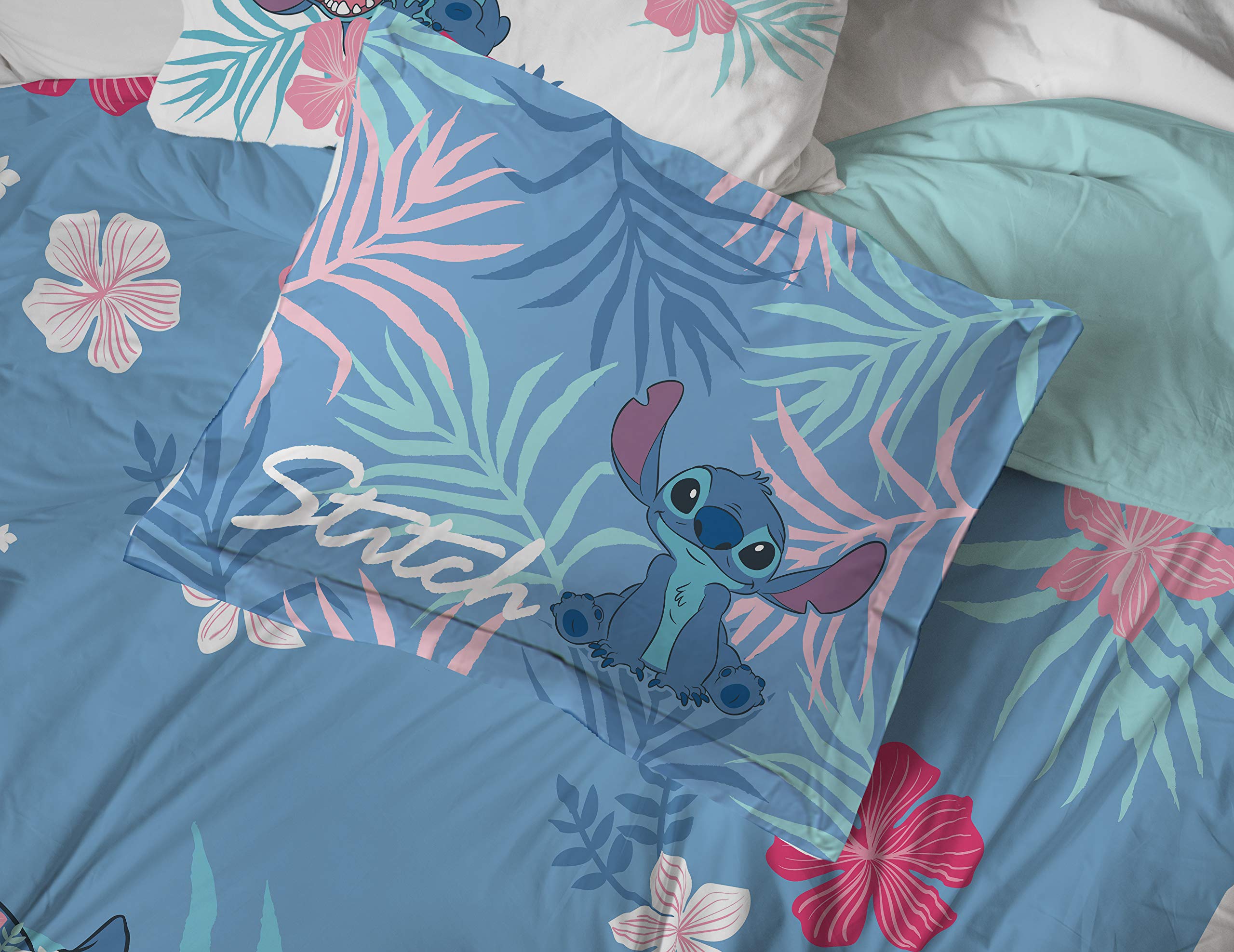 Jay Franco styled bedroom with Lilo & Stitch bedding creating playful, kid-friendly decor