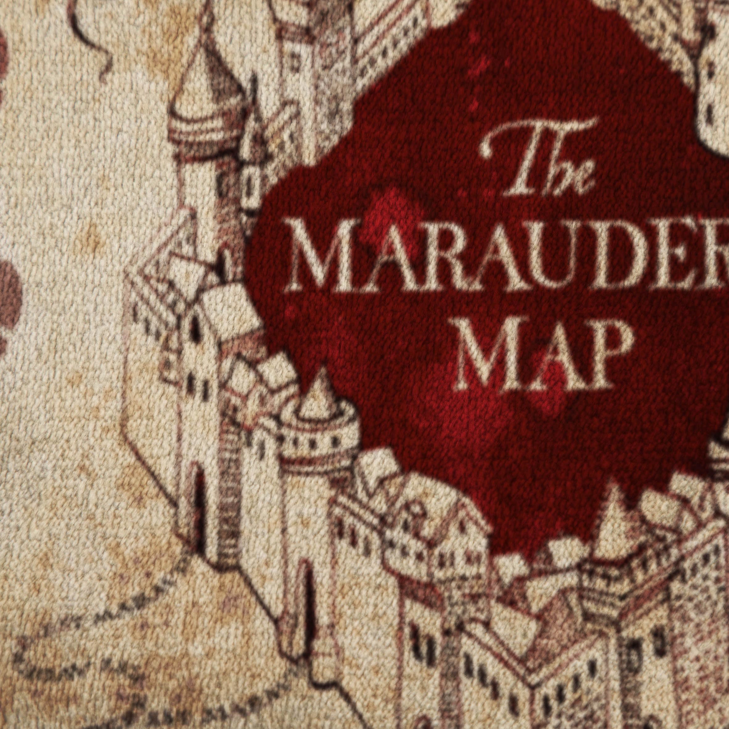 Jay Franco Marauder's Map throw styled on a child's bed adding themed decor and warmth