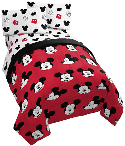 Jay Franco Mickey Mouse front view showing bold red design and cozy comfort