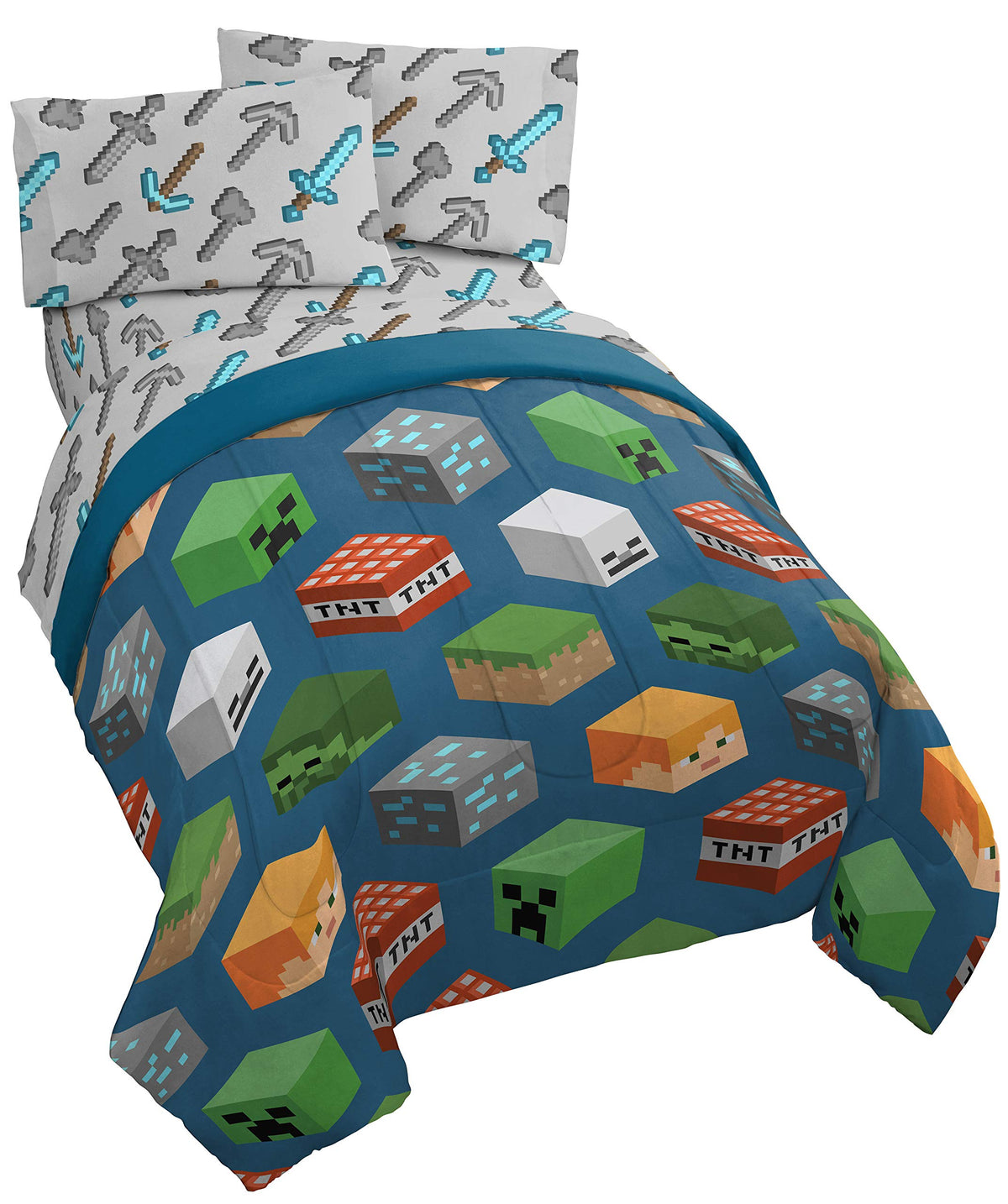 Jay Franco front view of Creeper comforter showing bold design and playful bedroom upgrade