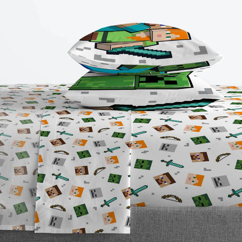 Jay Franco pillowcases and shams detail showing character prints and coordinated look