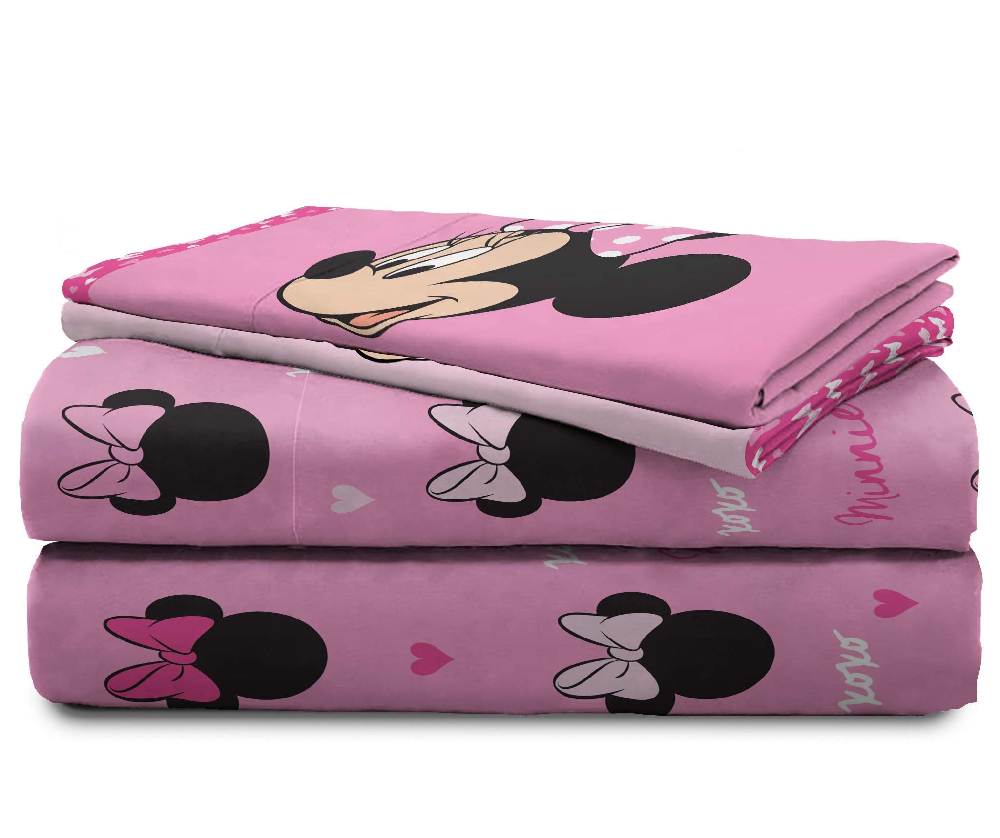 Jay Franco Minnie bedding in bedroom lifestyle showing cheerful decor and easy styling