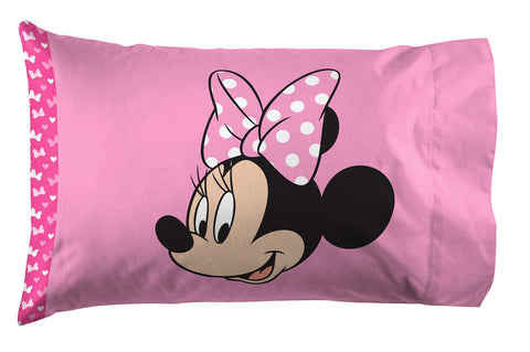Jay Franco Minnie fitted sheet close-up showing deep pocket and snug fit benefit