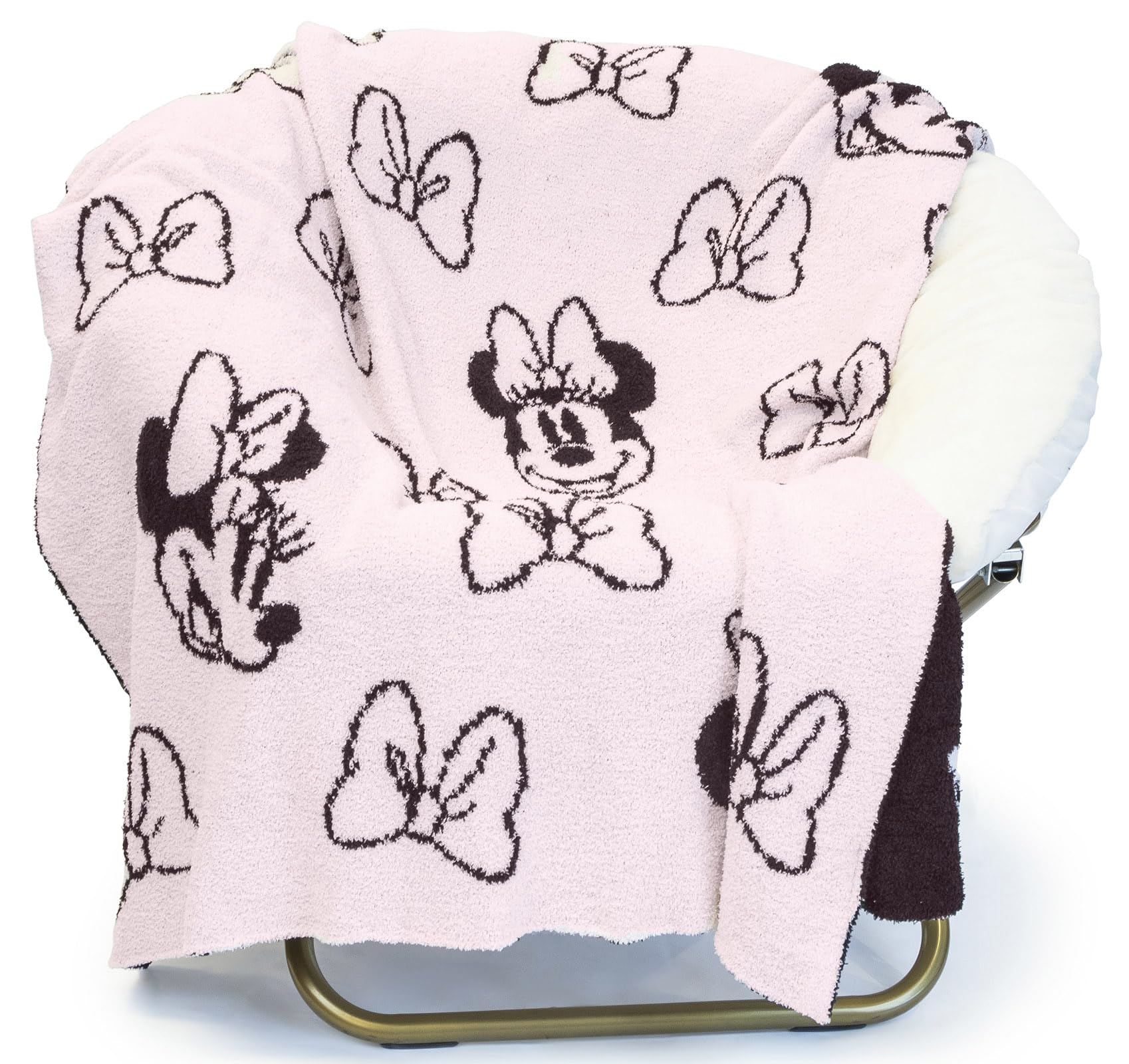 Jay Franco front view of throw showcasing Minnie design and cozy look
