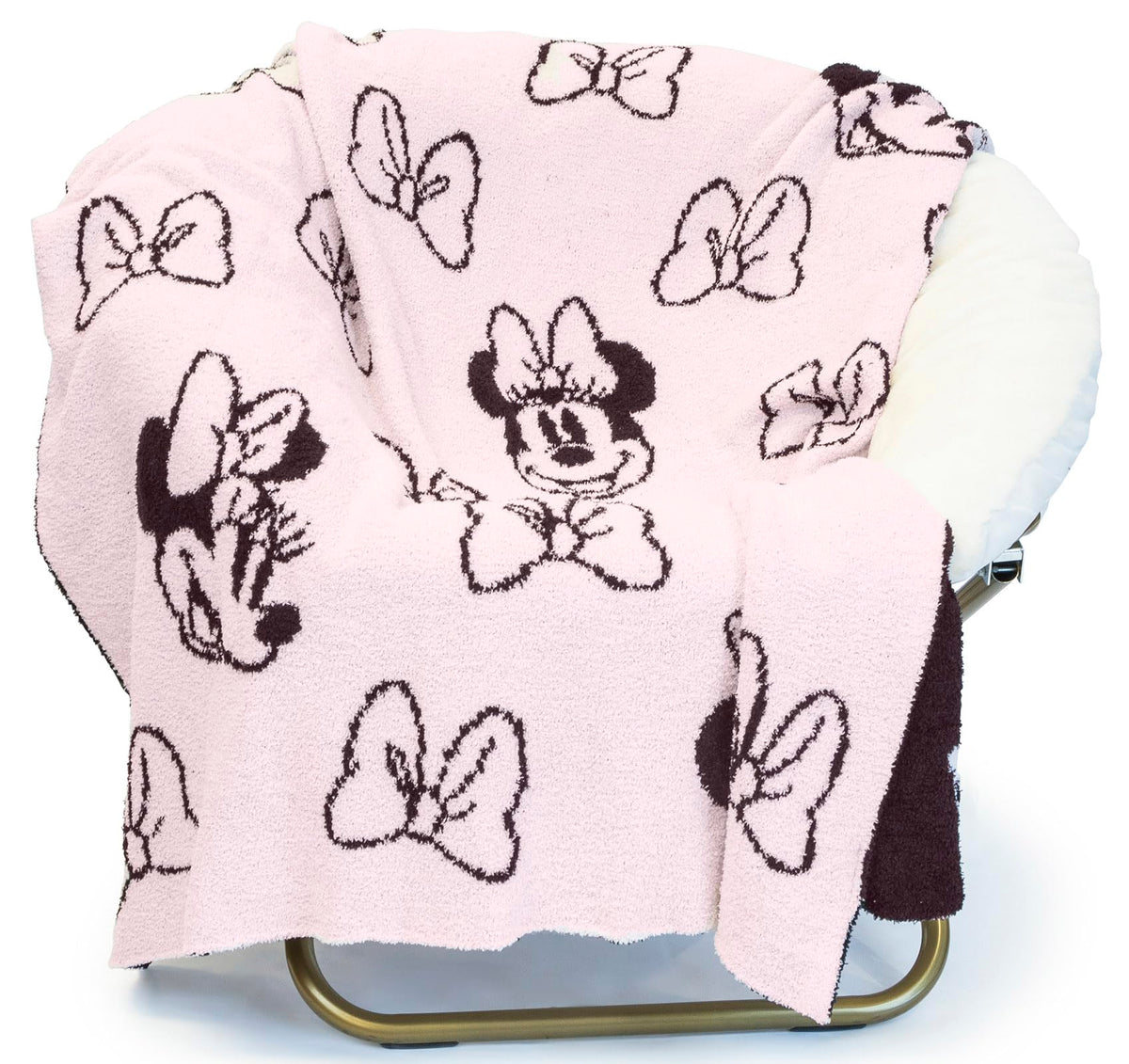 Jay Franco front view of throw showcasing Minnie design and cozy look
