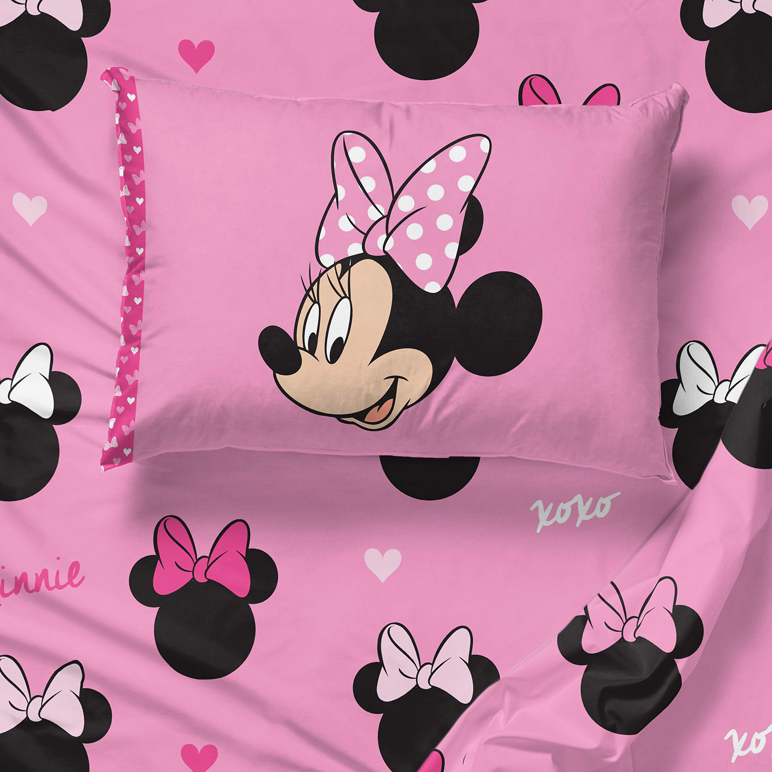 Jay Franco sheet set styled on a twin bed in a child’s room for playful decor