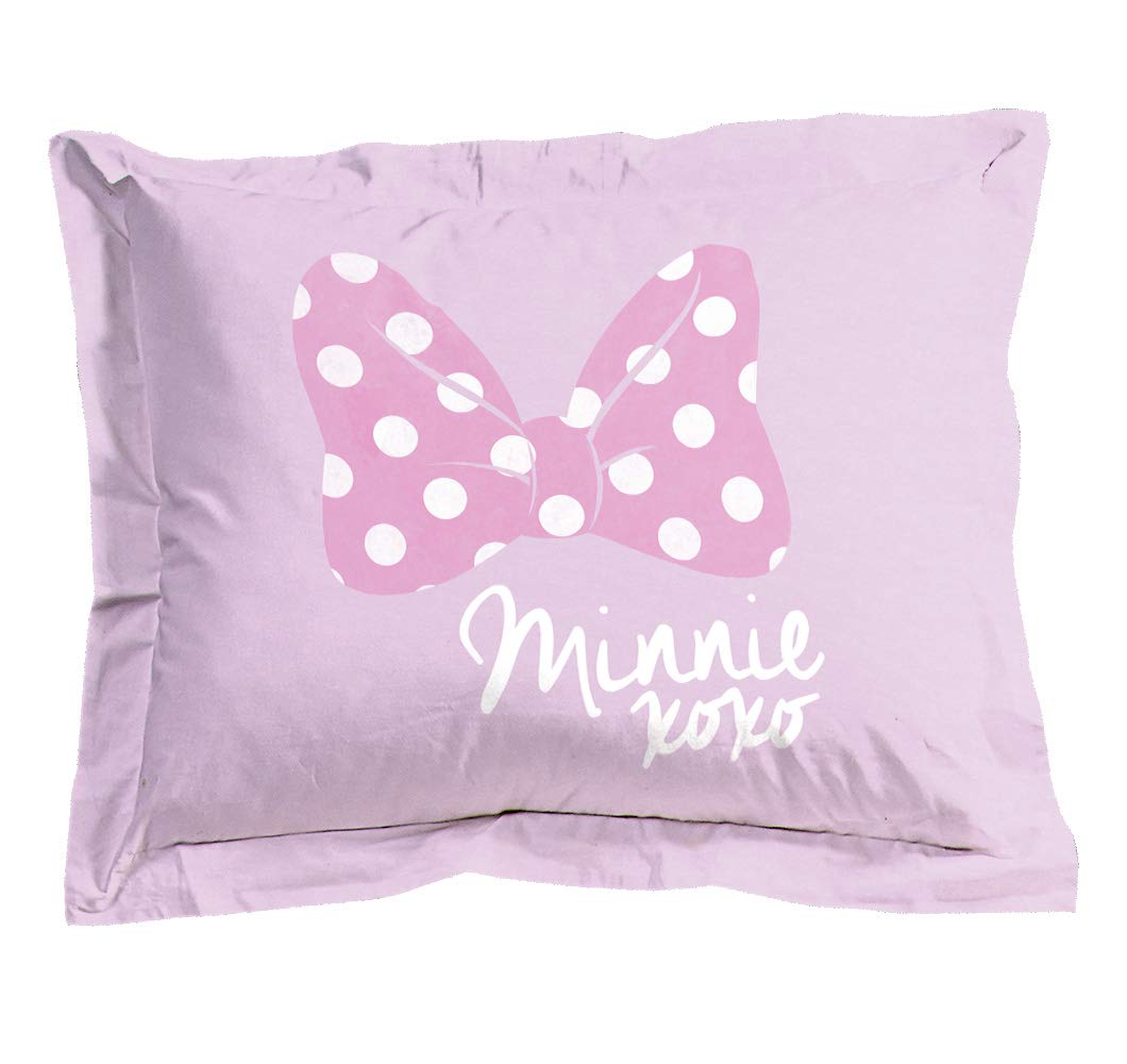 Jay Franco Minnie Mouse comforter close-up texture showing soft brushed microfiber