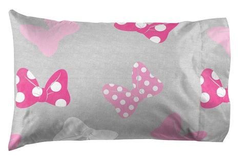 Jay Franco Minnie Mouse set rolled for travel and compact storage convenience