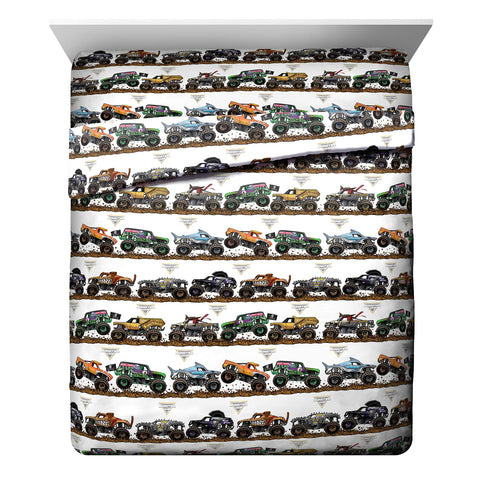 Jay Franco pillowcase detail showing truck artwork and comfortable finish