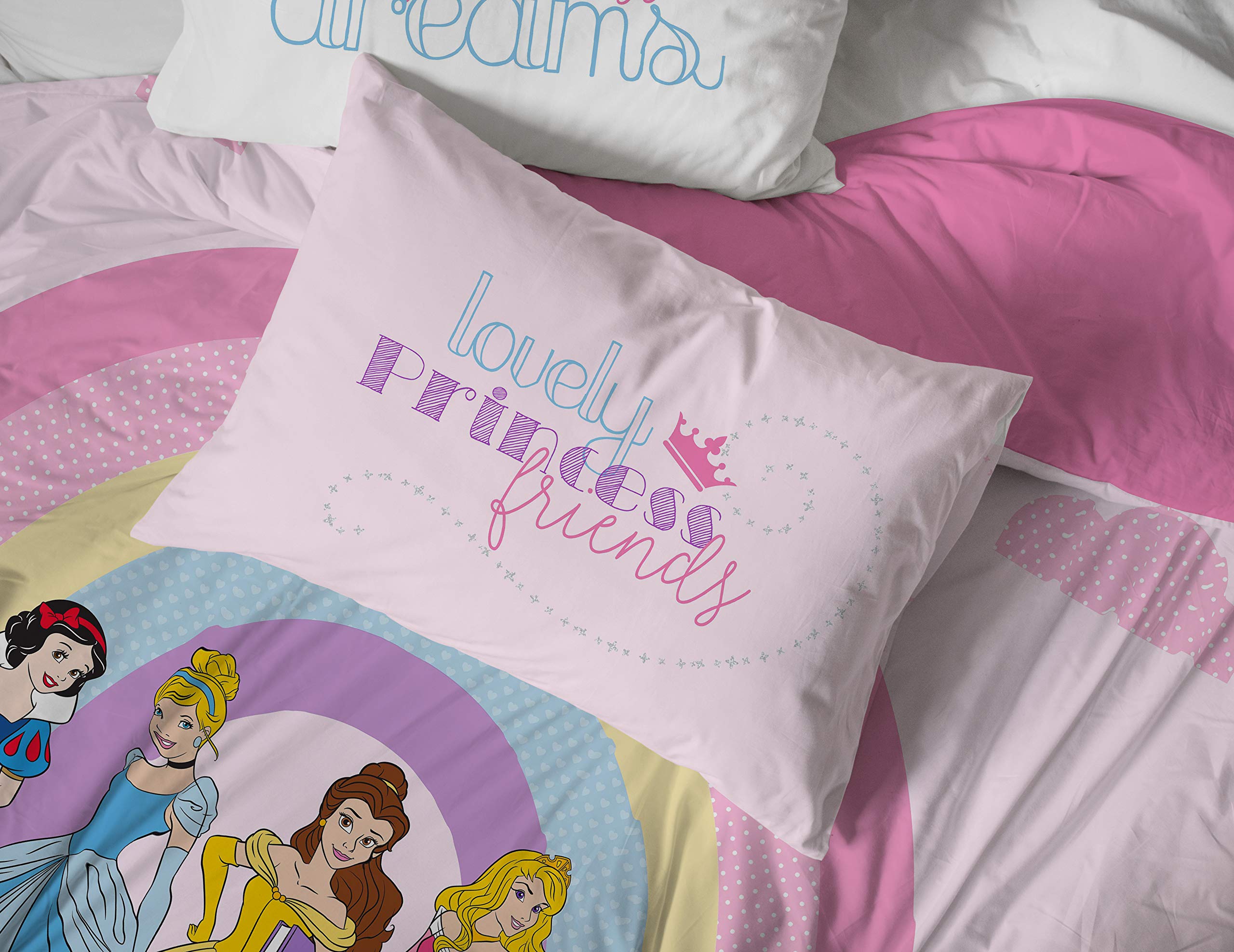 Jay Franco pillowcases and shams detail showing character art and coordinated look