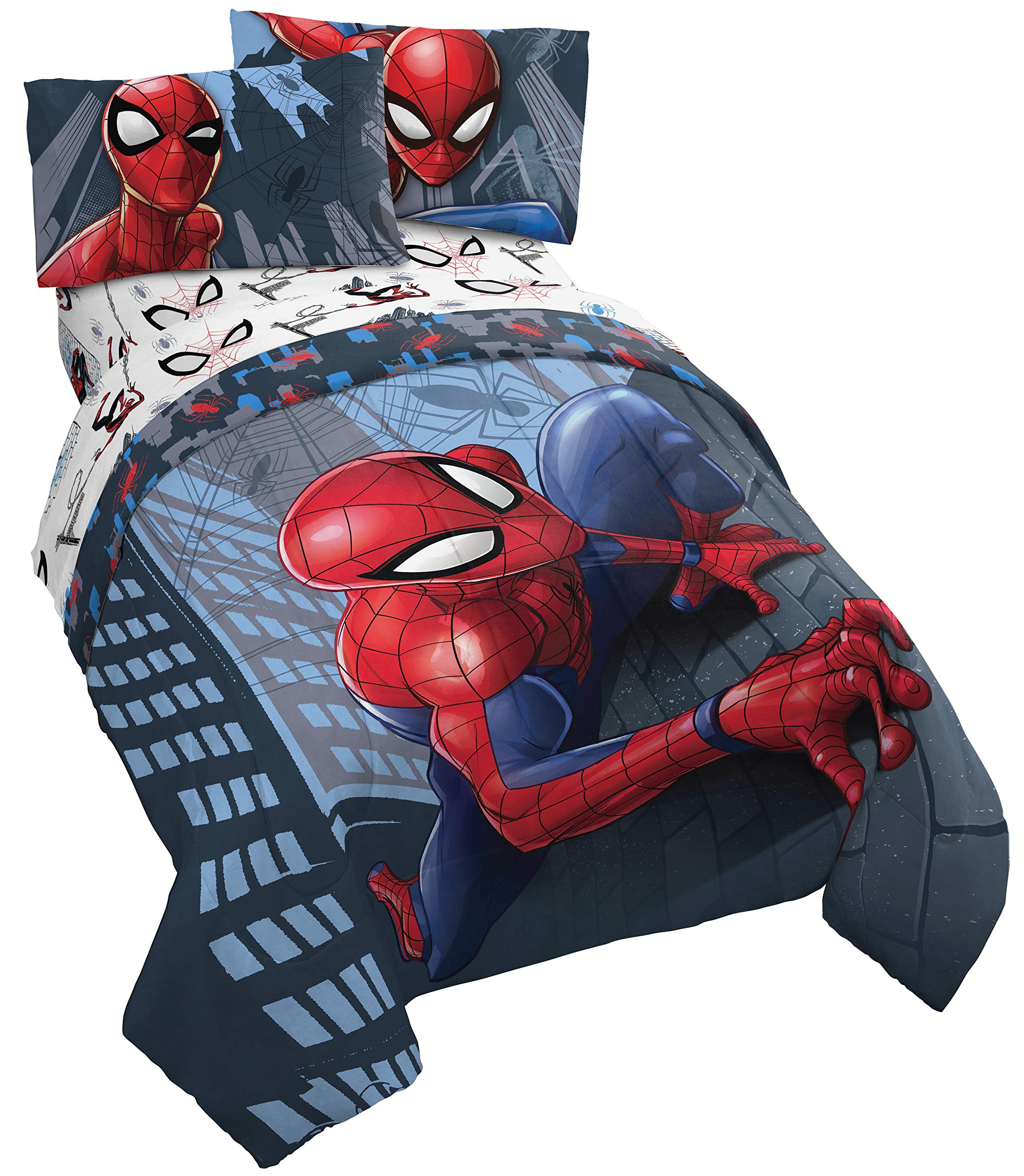 Jay Franco Spiderman comforter front view showcasing vibrant design and cozy feel