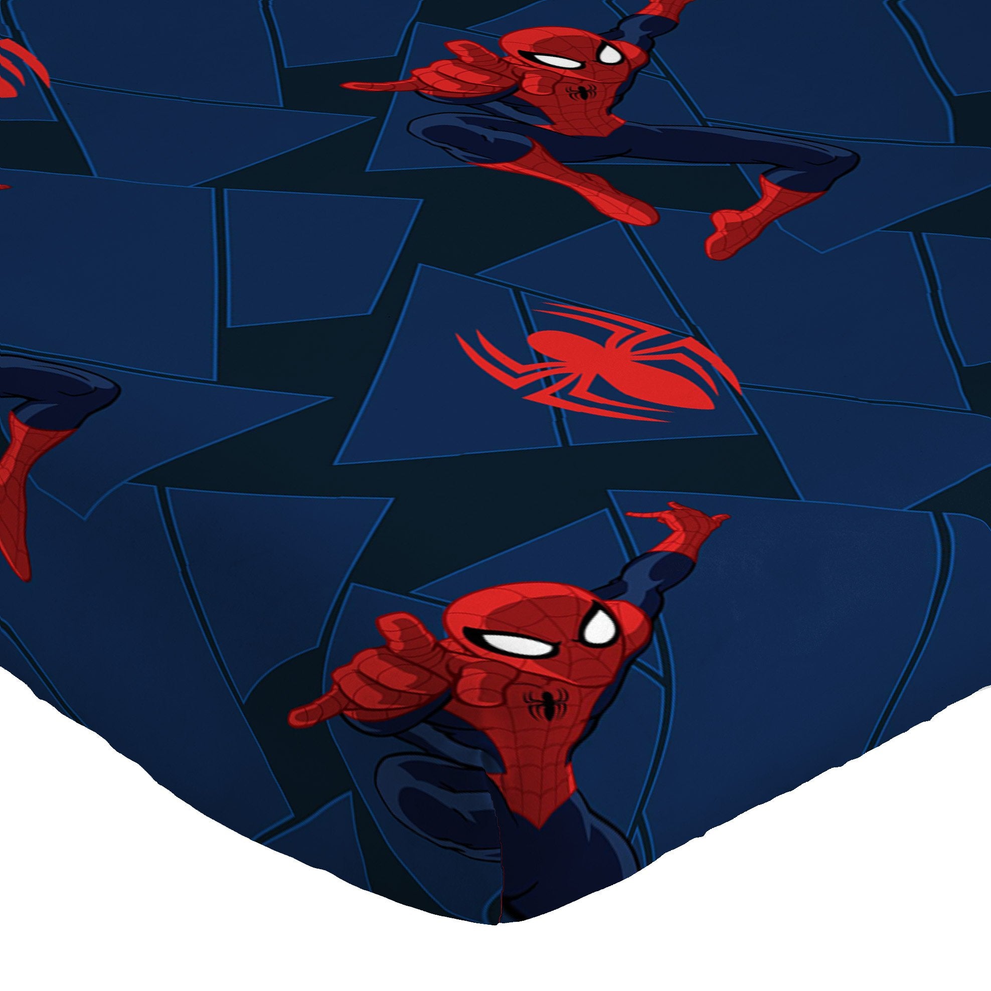 Jay Franco flat sheet spread with full Spiderman artwork and smooth microfiber finish