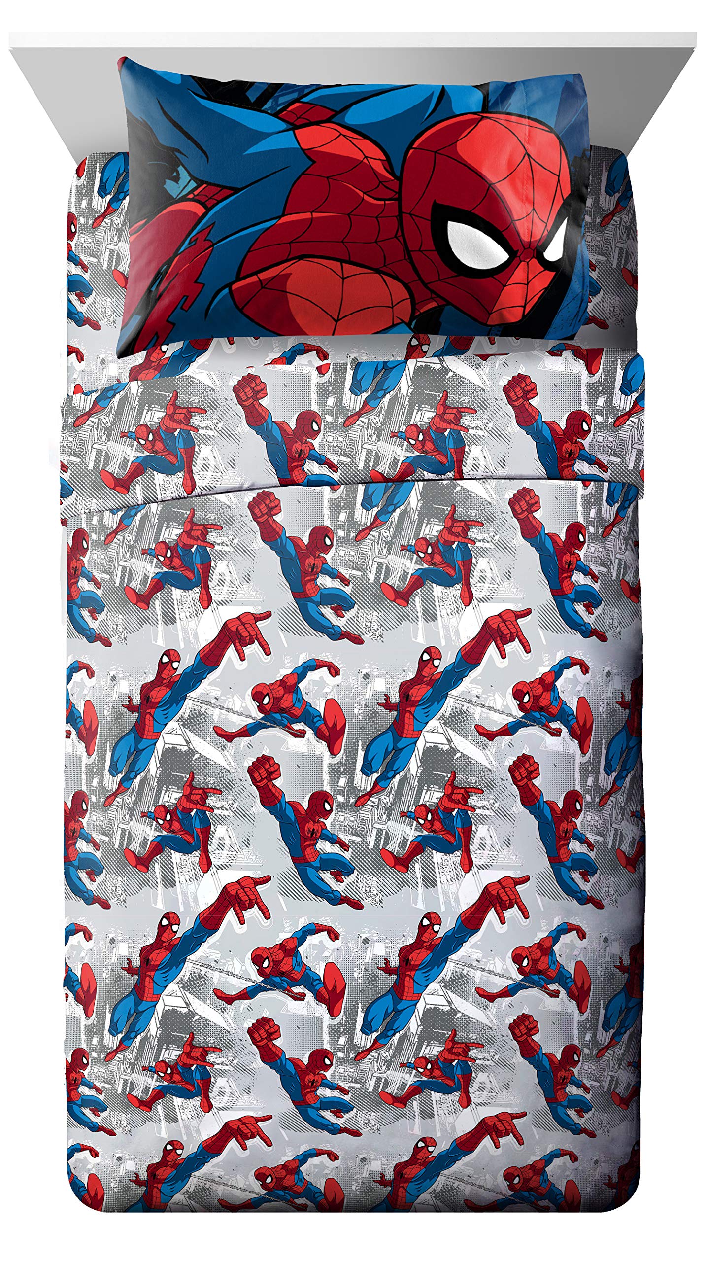 Jay Franco front packaging showing Spiderman art and set contents for easy identification