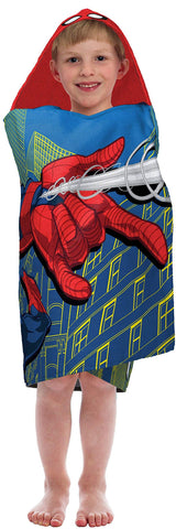 Jay Franco Spiderman hood detail closeup with 3D texture for playful warmth