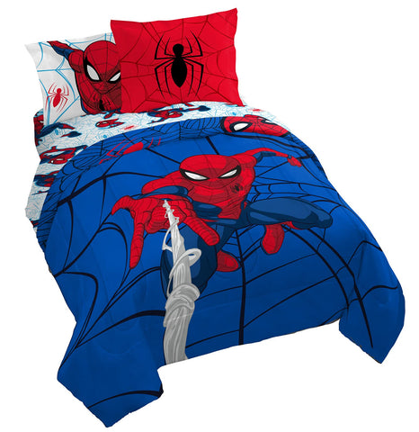 Jay Franco Spider-Man comforter front view showing bold hero design and full coverage