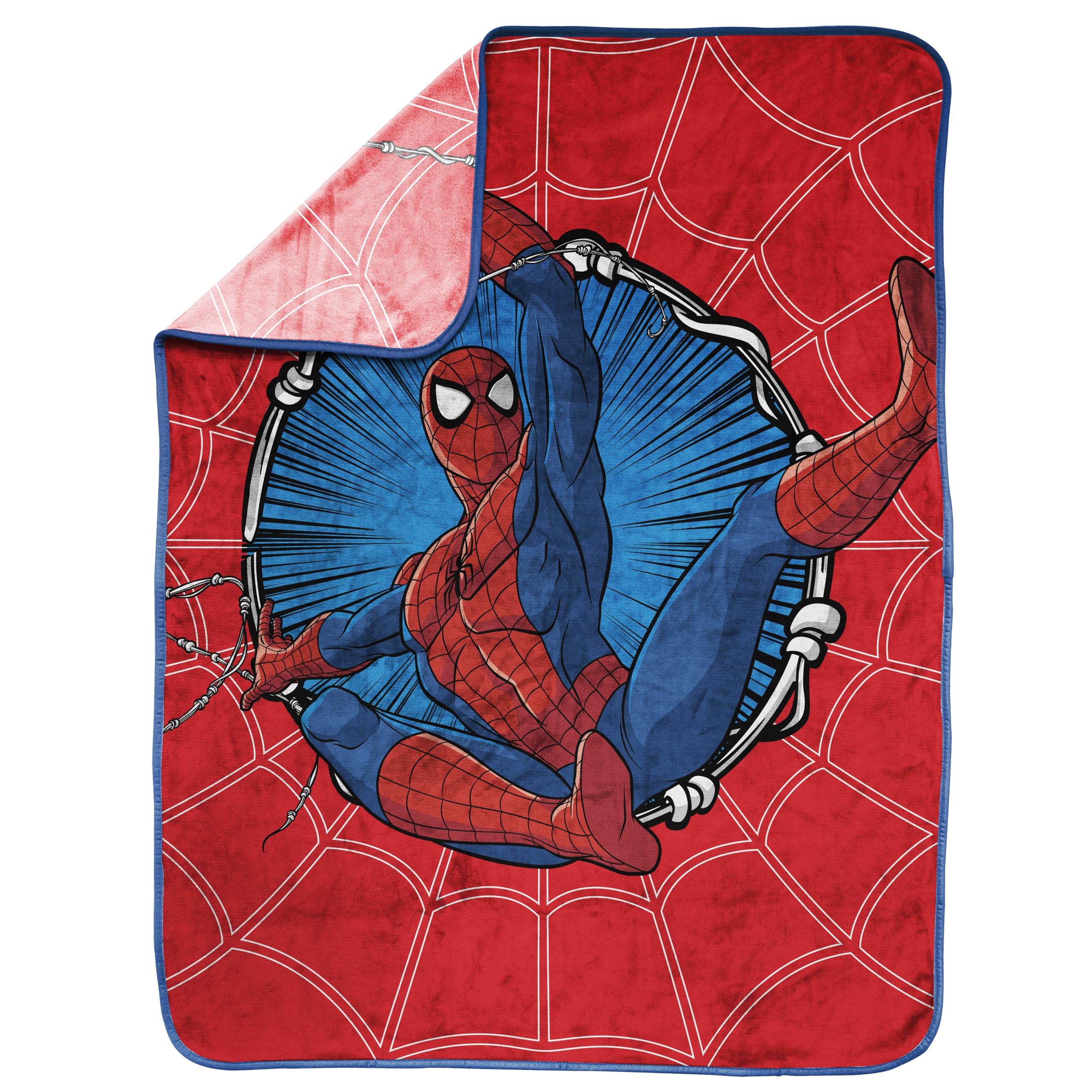 Jay Franco Spider-Man throw on couch adding superhero decor and warmth
