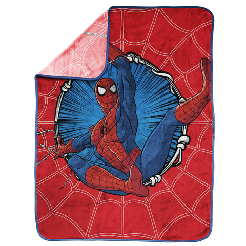Jay Franco Spider-Man throw on couch adding superhero decor and warmth