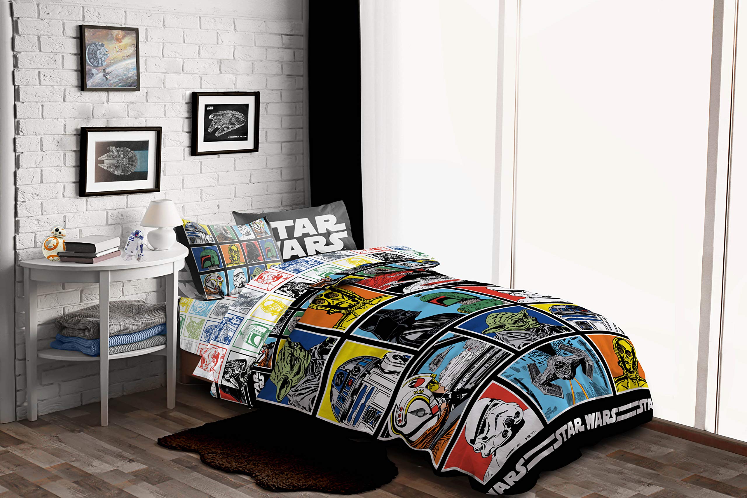 Jay Franco twin bed size comparison showing proper fit and full coverage
