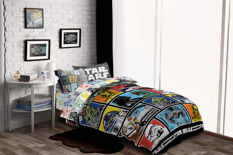 Jay Franco twin bed size comparison showing proper fit and full coverage