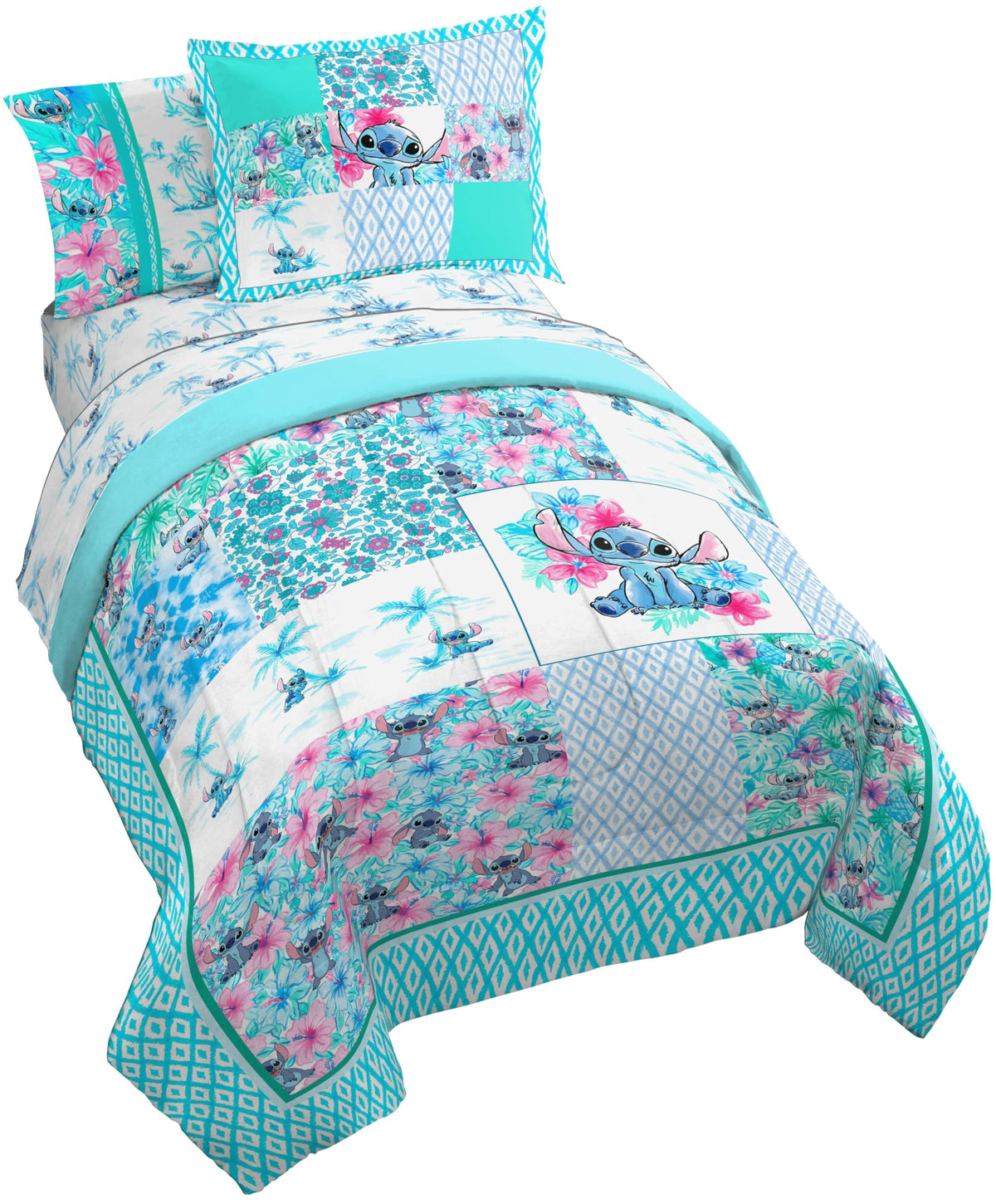 Jay Franco Stitch comforter front view showing vibrant design and cozy warmth