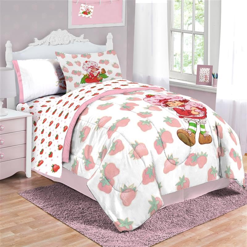 Jay Franco bedding beside a ruler showing comforter and sheet sizes for fit
